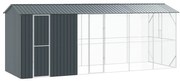 vidaXL Gaiola para Pássaros Antracite 645 x 208 x 247 cm
