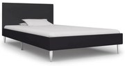 Estrutura de cama 90x200 cm tecido preto