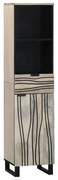 vidaXL Armário de Banheiro com gaveta Marrom, Preto 38 x 33.5 x 160 cm
