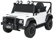 Jipe elétrico para Crianças 24V Land Rover Defender 110 SVX Concept Rodas Espuma EVA, Assento couro ecológico Branco