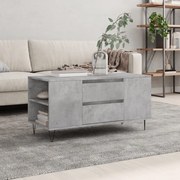 vidaXL Mesa de centro derivados de madeira cinza cimento