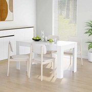 vidaXL Mesa de jantar 140x74,5x76 cm derivados madeira branco