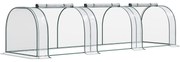 Outsunny Estufa para Jardim Estufa Pequena para Cultivo de Plantas com 3 Janelas 350x100x80 cm Transparente e Verde | Aosom Portugal