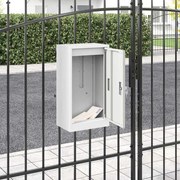 vidaXL caixa de correio com armazenamento Branco 30 x 20 x 55 cm Aço