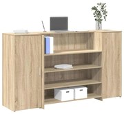 vidaXL Balcão recepção 180x50x103,5 cm madeira carvalho sonoma
