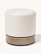 Pufe estofado com vime vienense Mara