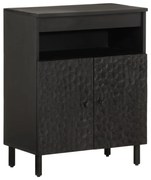 vidaXL Móvel de apoio 60x33x75 cm madeira de mangueira maciça preto