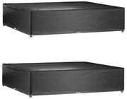 Capas móveis de jardim 2 pcs 16 ilhós 240x240x55 cm retangular