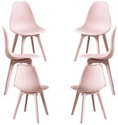 Pack 6 Cadeiras Kelen Suprym - Rosa