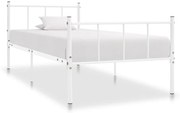 vidaXL Estrutura de cama metal 90x200 cm branco