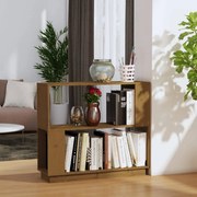vidaXL Estante/divisória 80x25x70 cm madeira maciça castanho mel