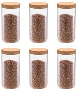 Frascos de vidro com tampas de cortiça 6 pcs 1400 ml