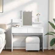 Toucador com LEDs 100x40x130 cm branco