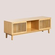 Móvel Tv 150x40 Cm Em Bambu Albin Bambu - Sklum