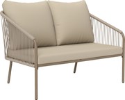 Outsunny Sofá de Jardim Sofá de Exterior 2 Lugares Rattan PE Boho, Verde | Aosom Portugal