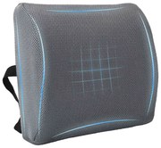 vidaXL Travesseiro para Costas Cinzento 36 x 30 x 12 cm Com rede