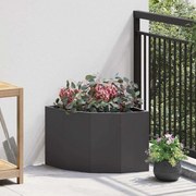vidaXL Vaso de Canto Preto 45 x 45 x 35 cm Aço