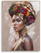 PINTURA EM TELA COM MOLDURA ALEXANDRA -B- 92X4,5X122 CM