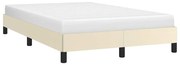 vidaXL Moldura de cama sem creme de colchão 120x190 cm couro do falso