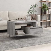 vidaXL Mesa de centro 90x49x45 cm derivados de madeira cinzento sonoma