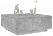 vidaXL Mesa de centro 100x100x40 cm derivados madeira cinzento cimento