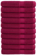 vidaXL Toalhas de sauna premium SOLUND 4 pcs 80x200 cm 600 gsm bordô