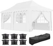 Tenda Dobrável Pop Up Tenda 596x300x315 cm Tenda Dobrável com 6 Parede