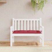 vidaXL Almofadão p/ banco de jardim 100x50x7 cm tecido vermelho tinto