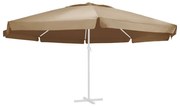 vidaXL Tecido substituição p/ guarda-sol 610 cm cinzento-acastanhado