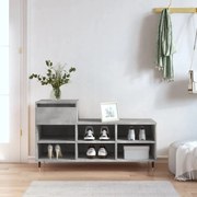 vidaXL Sapateira 102x36x60 cm derivados de madeira cinzento cimento