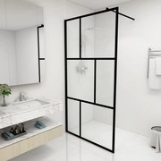vidaXL Divisória de chuveiro vidro temperado 100x195 cm preto