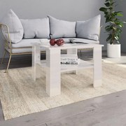 vidaXL Mesa de centro derivados de madeira branco brilhante