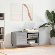vidaXL Armário p/ discos 85x38x48 cm derivados madeira cinzento sonoma
