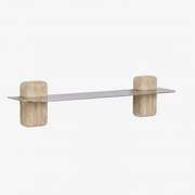 Estante De Parede Em Aço Inoxidável Serbian Travertine & ↔︎ 80 Cm - Sklum