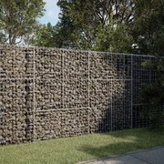 VidaXL Cesto gabião com cobertura 200x50x150 cm ferro galvanizado