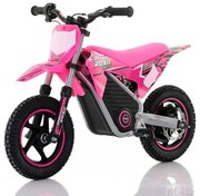 Mini moto elétrica para crianças Minicross electrica 250W 12/12"  Warrior MX-E250 Rosa