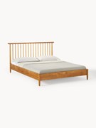 Cama com cabeceira de madeira de pinho Windsor