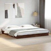 vidaXL Estrutura de cama sem colchão 180x200 cm carvalho castanho