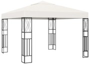 vidaXL Gazebo 3x3 m tecido creme