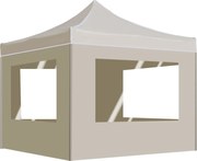 vidaXL Tenda dobrável profissional com paredes alumínio 3x3m creme