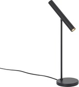 Candeeiro de mesa moderno preto com LED e regulador de intensidade tátil - Neva