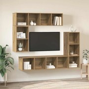 vidaXL Conjunto de móvel de TV 4 pcs Carvalho Artesanal