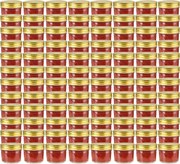 vidaXL Frascos de vidro com tampas douradas 96 pcs 110 ml