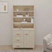 vidaXL Aparador alto HAMAR pinho maciço castanho-mel