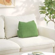 vidaXL Travesseiro para Costas Verde Claro 45 x 20 x 35 cm