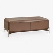 Mesa De Centro Retangular 120x60 Cm Em Mdf Alazne Camelo Castanho - Sklum