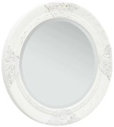 vidaXL Espelho de parede estilo barroco 50 cm branco