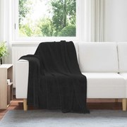 vidaXL Cobertor Preto 130 x 150 cm Lã