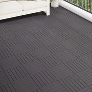 vidaXL Ladrilhos de terraço 20 pcs 30x30 cm acácia maciça cinzento
