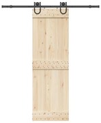 vidaXL Kit de ferragens para porta deslizante 183 cm aço preto